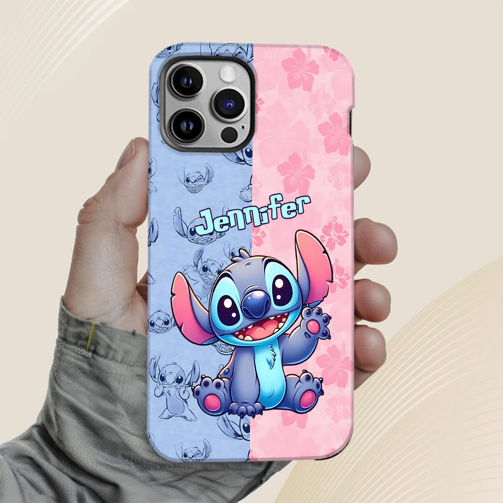 Pink And Blue Ohana - Personalized Ohana Full Print Phone Case