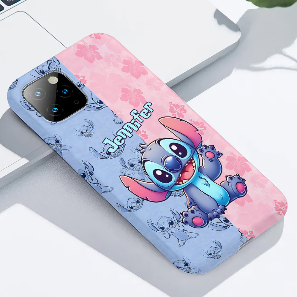 Pink And Blue Ohana - Personalized Ohana Full Print Phone Case