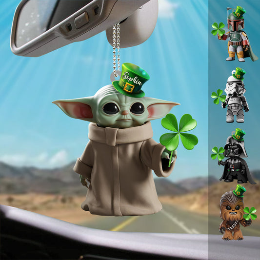 Lucky Shamrock - Personalized The Force Car Ornament