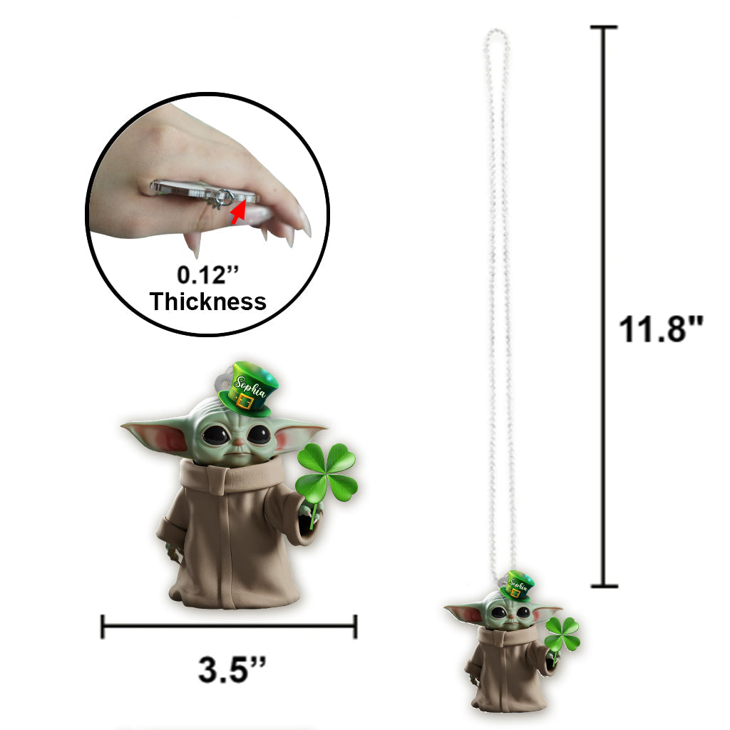 Lucky Shamrock - Personalized The Force Car Ornament