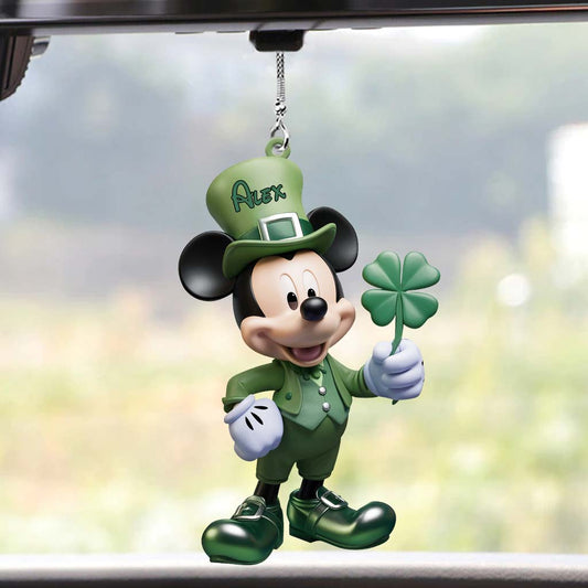 Magical Lucky Shamrock - Personalized Mouse Car Ornament