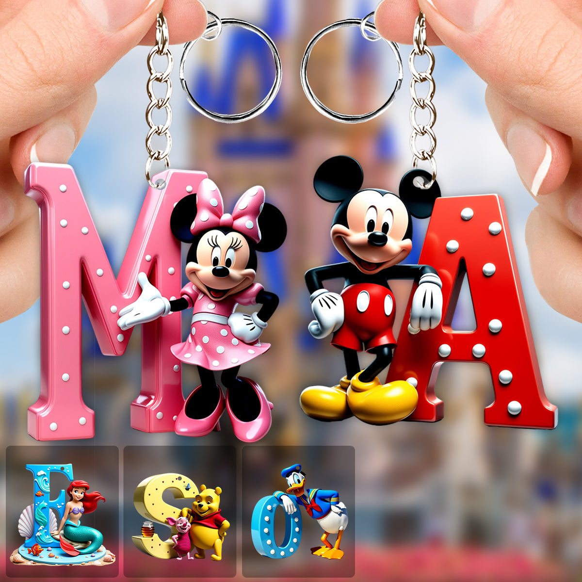 Magic Letters - Personalized Mouse Keychain