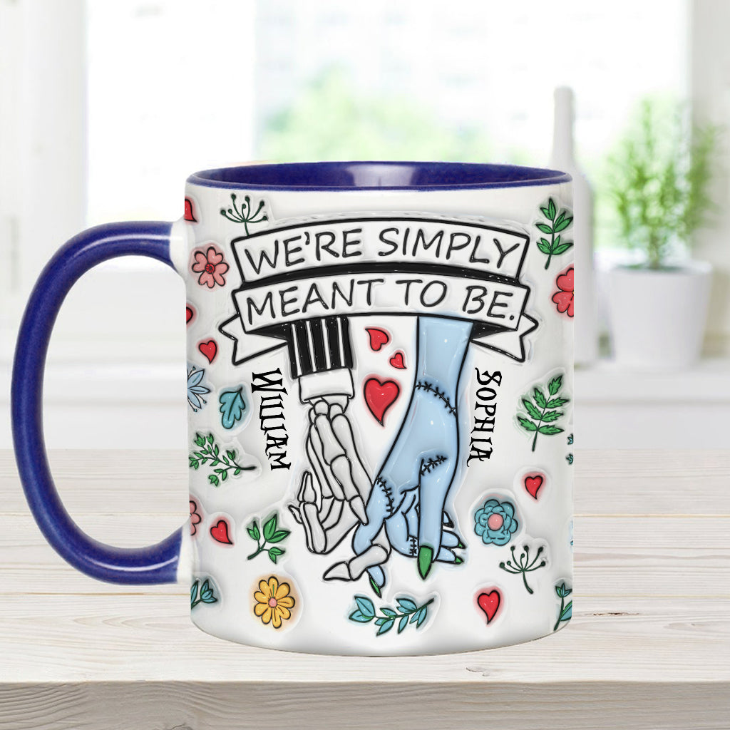 We're Simply Meant To Be - Personalized Nightmare Accent Mug