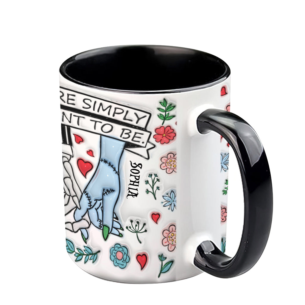 We're Simply Meant To Be - Personalized Nightmare Accent Mug