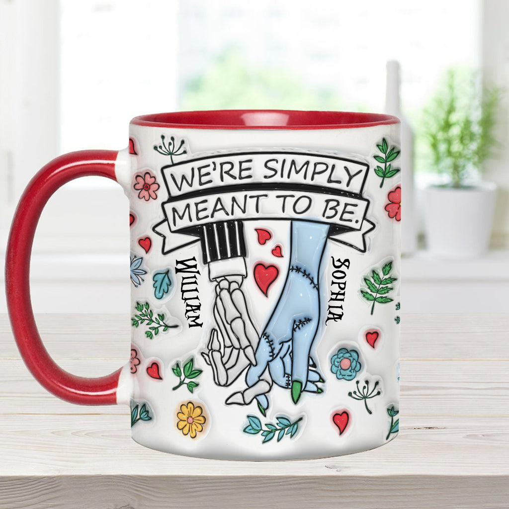 We're Simply Meant To Be - Personalized Nightmare Accent Mug