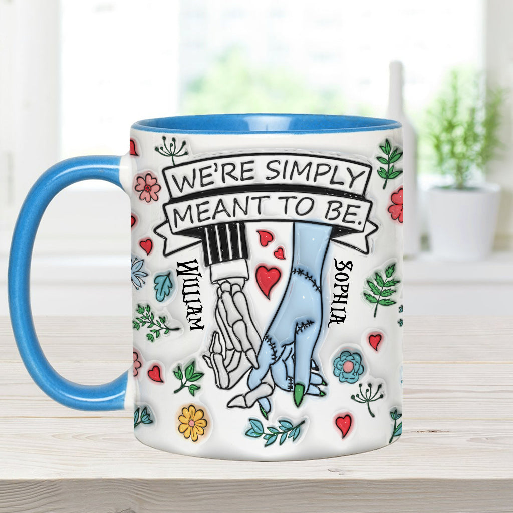 We're Simply Meant To Be - Personalized Nightmare Accent Mug