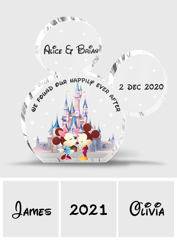 Happily Ever After - Personalized Mouse Custom Shaped Acrylic Plaque