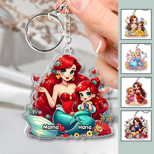 Chicano Royal Mother & Daughter - Personalized Mouse Keychain