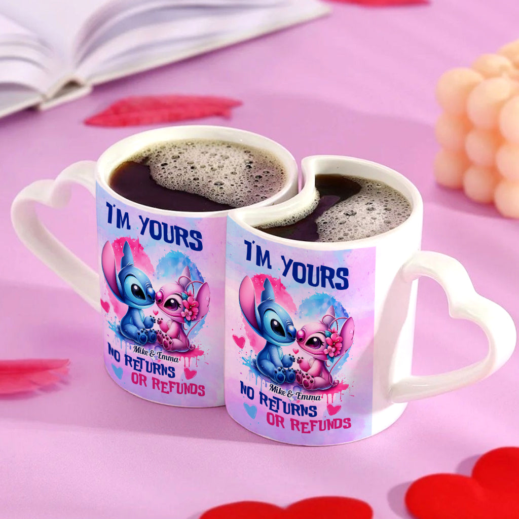 I'm Yours - Personalized Ohana Matching Heart Handle Mug