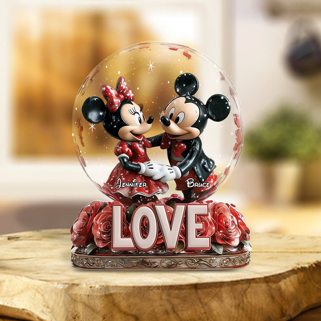 Cute Mouse Couple - Personalized Mouse Custom Shaped Acrylic Plaque