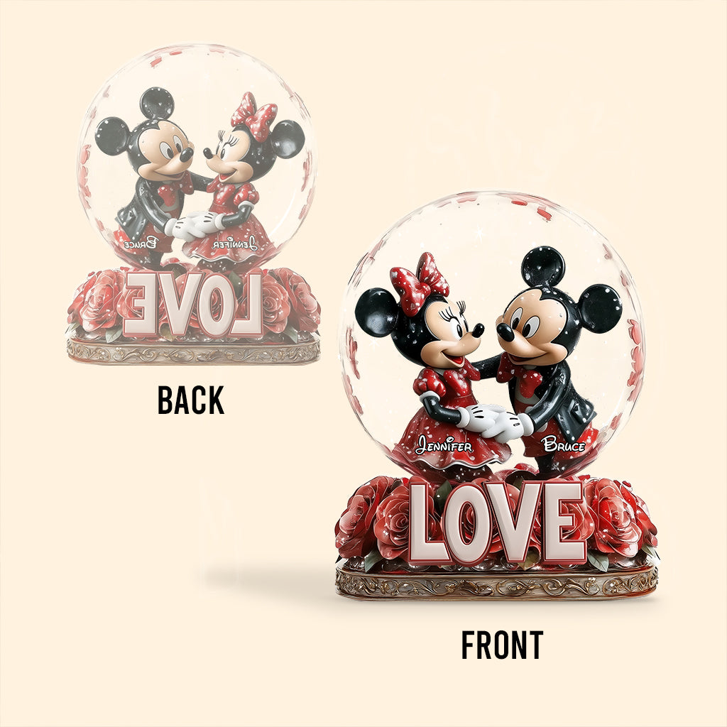 Cute Mouse Couple - Personalized Mouse Custom Shaped Acrylic Plaque