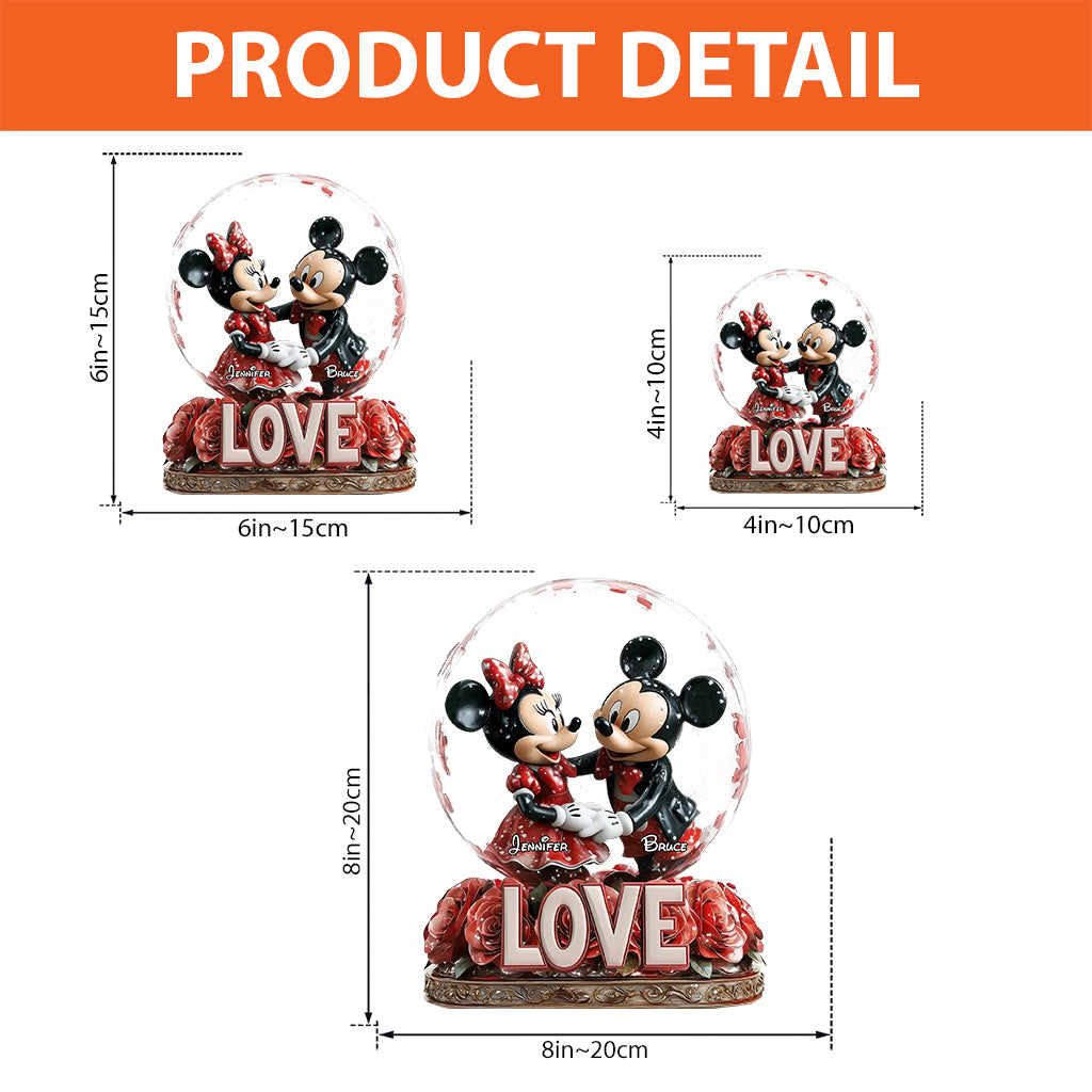 Cute Mouse Couple - Personalized Mouse Custom Shaped Acrylic Plaque
