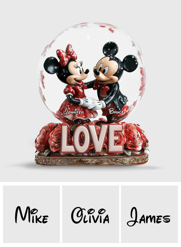 Cute Mouse Couple - Personalized Mouse Custom Shaped Acrylic Plaque