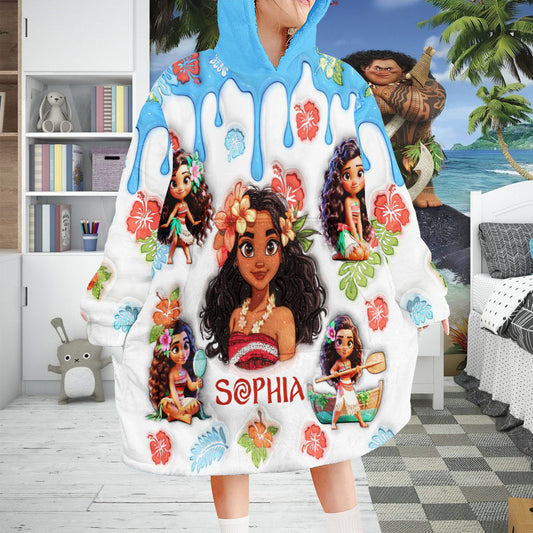Magic Girl - Personalized Mouse Blanket Hoodie