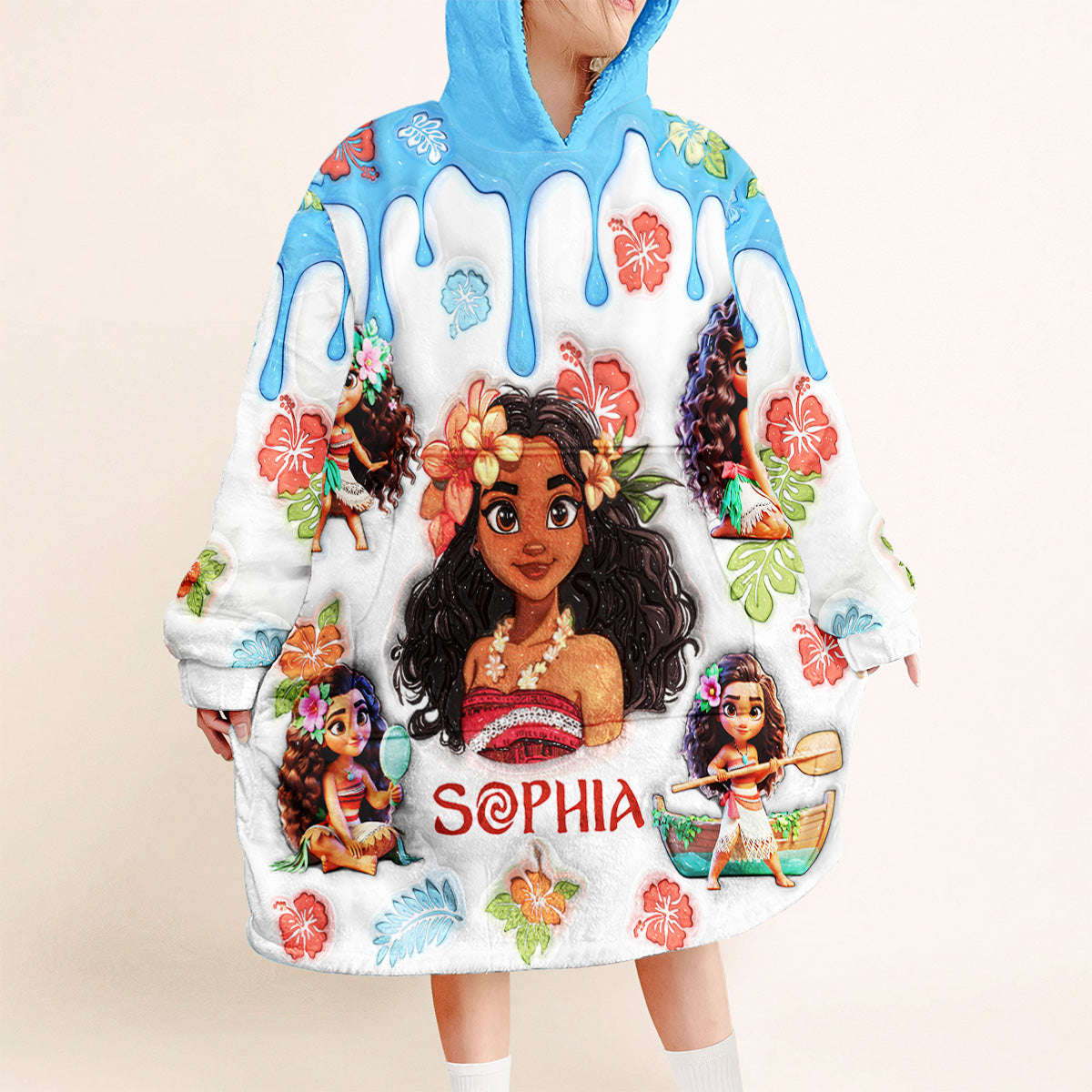 Magic Girl - Personalized Mouse Blanket Hoodie