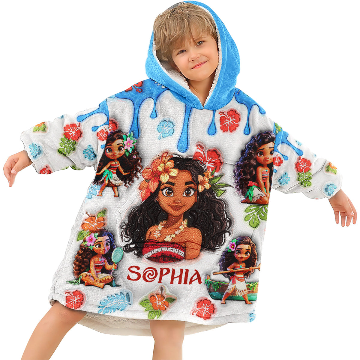 Magic Girl - Personalized Mouse Blanket Hoodie