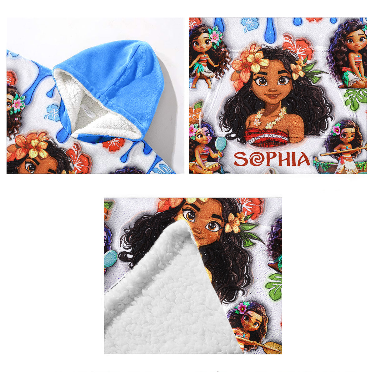 Magic Girl - Personalized Mouse Blanket Hoodie