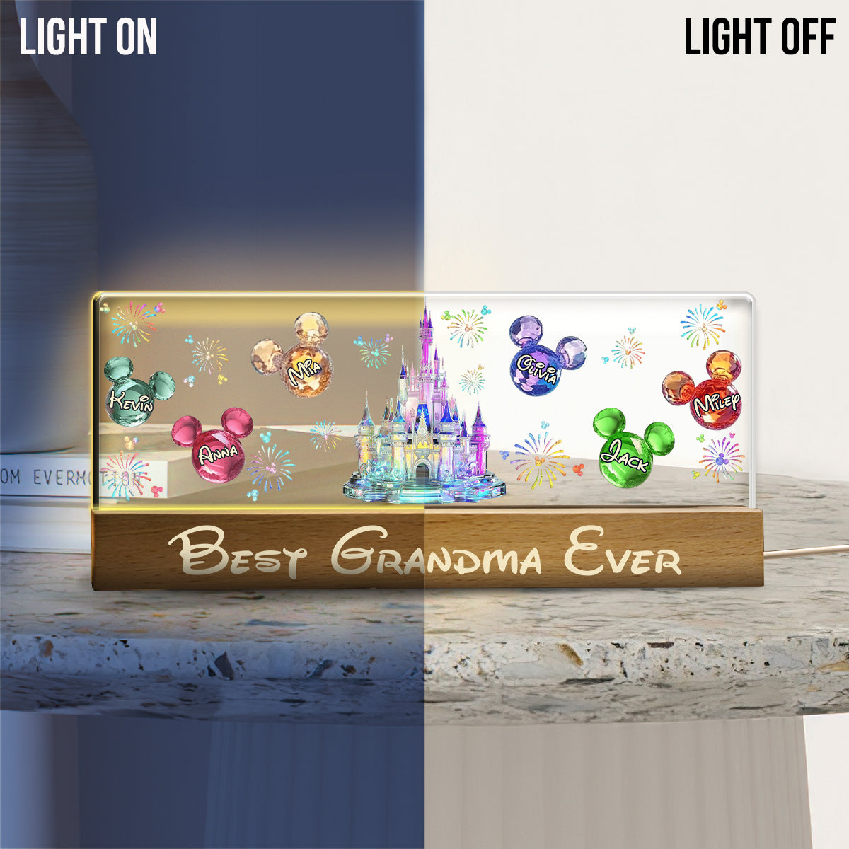 Best Grandma/ Mom Ever - Personalized Mouse Custom LED Night Light