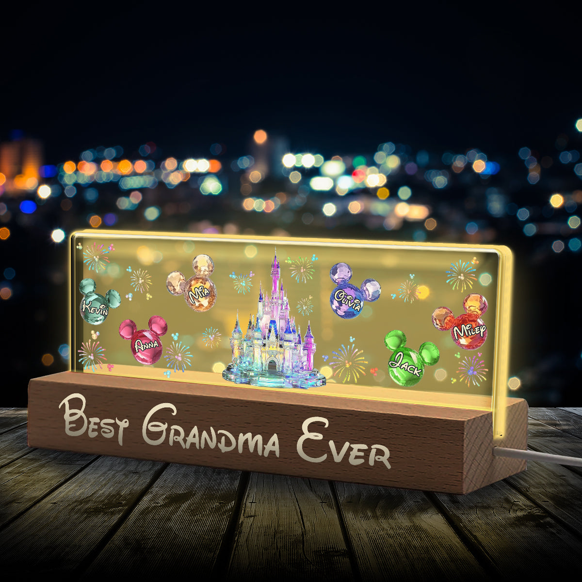 Best Grandma/ Mom Ever - Personalized Mouse Custom LED Night Light