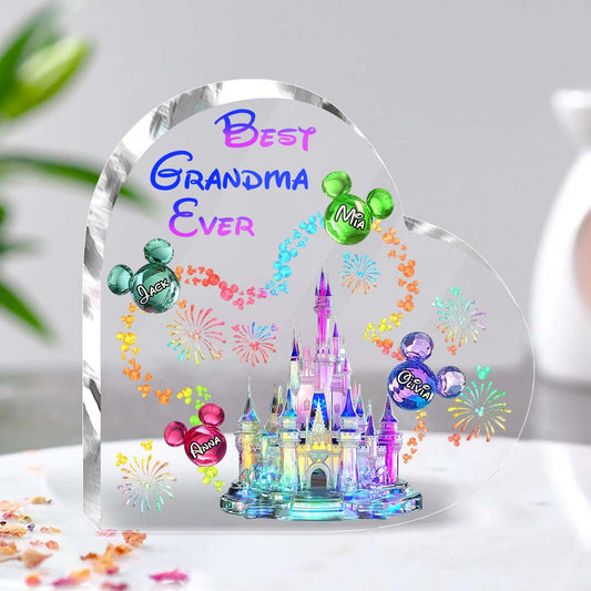 Best Grandma/ Mom Ever - Personalized Mouse Custom Shaped Acrylic Plaque