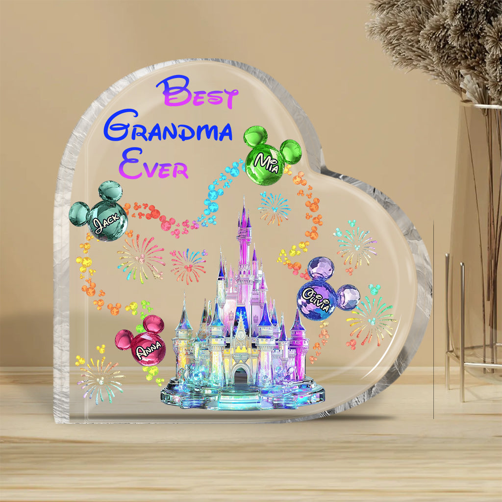 Best Grandma/ Mom Ever - Personalized Mouse Custom Shaped Acrylic Plaque