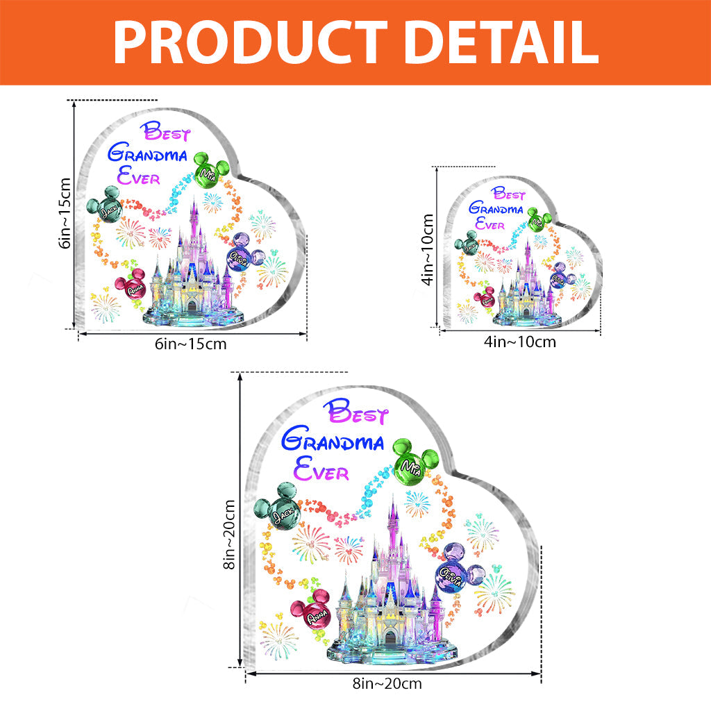 Best Grandma/ Mom Ever - Personalized Mouse Custom Shaped Acrylic Plaque