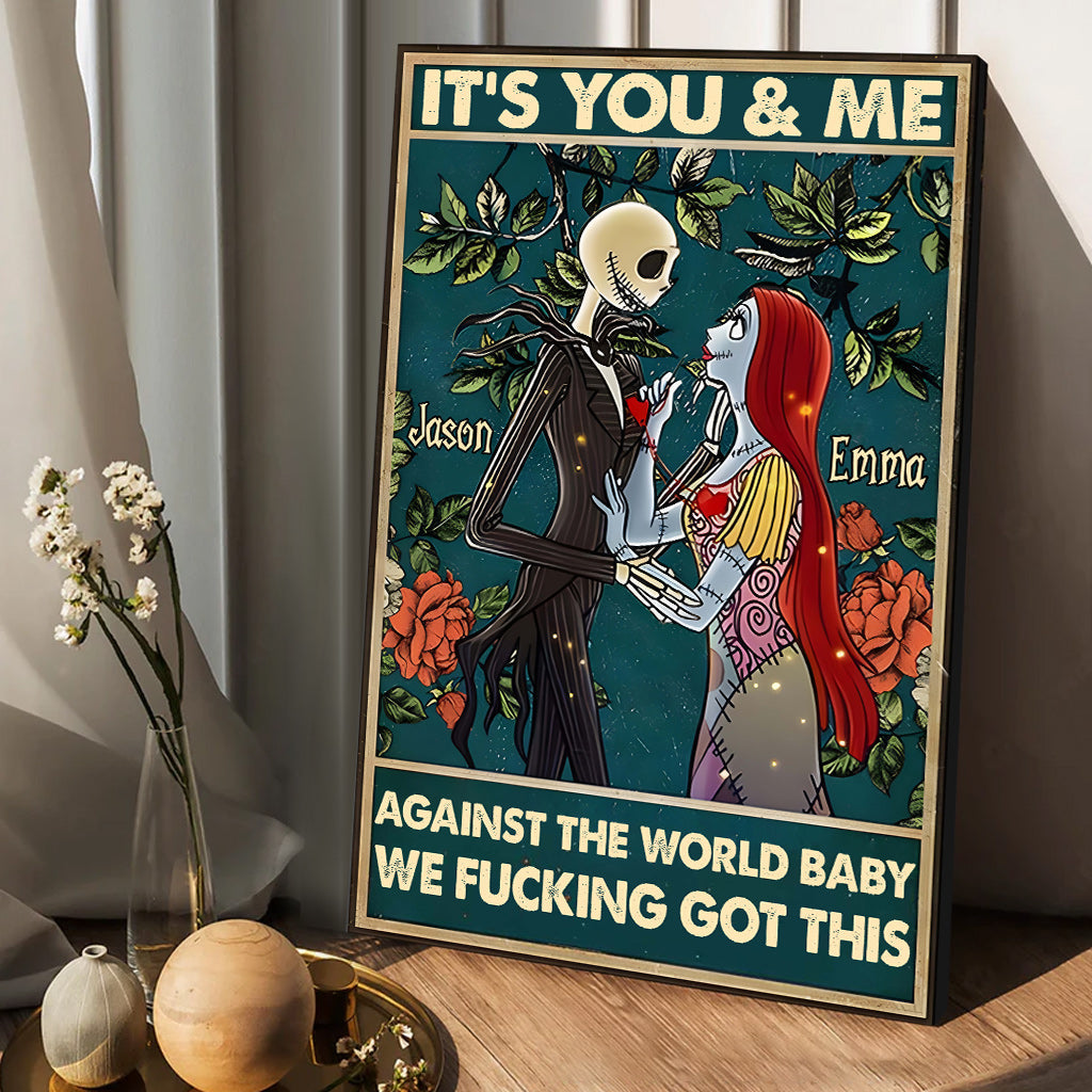 It's You & Me - Personalized Nightmare Canvas And Poster