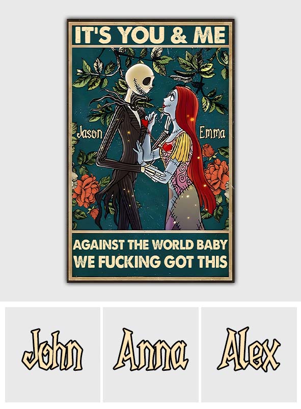 It's You & Me - Personalized Nightmare Canvas And Poster