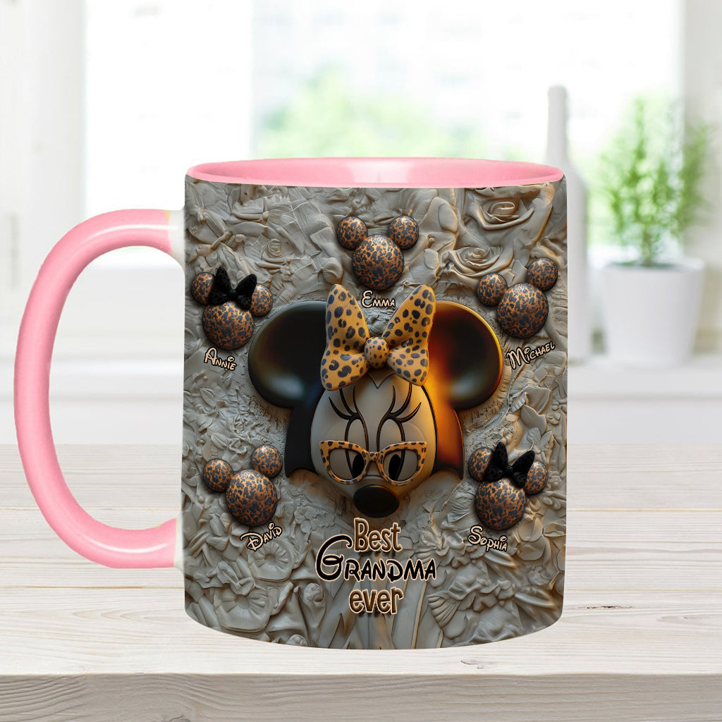 Best Grandma / Mom Ever - Personalized Mouse Accent Mug