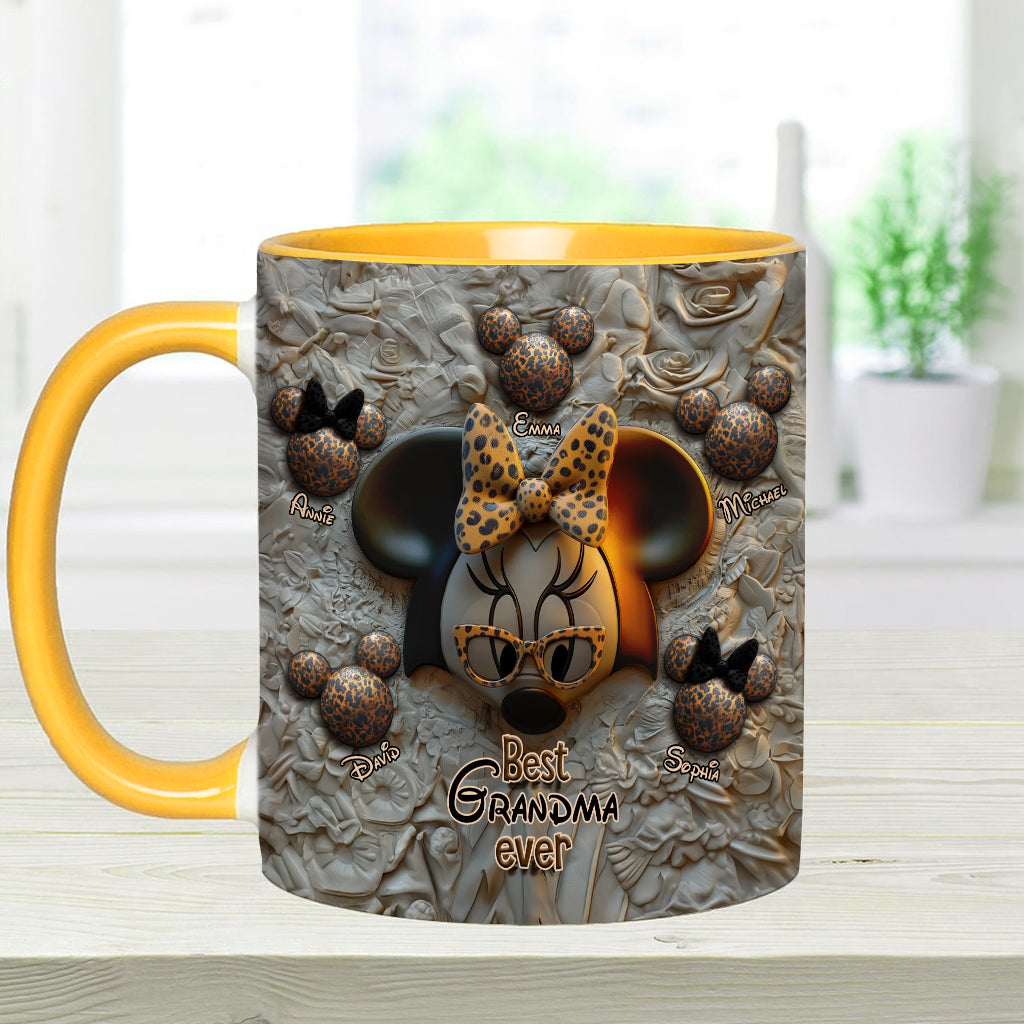 Best Grandma / Mom Ever - Personalized Mouse Accent Mug
