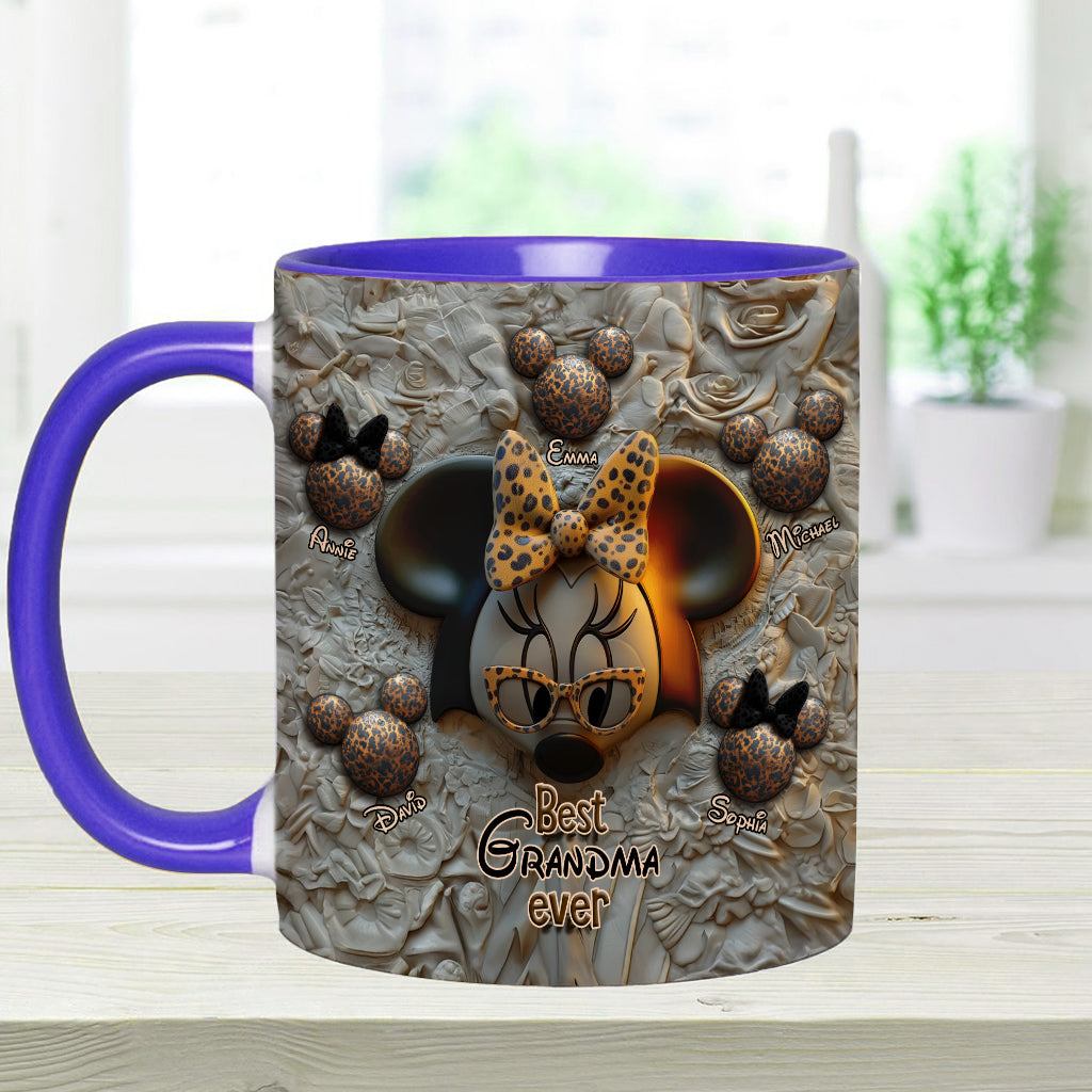 Best Grandma / Mom Ever - Personalized Mouse Accent Mug
