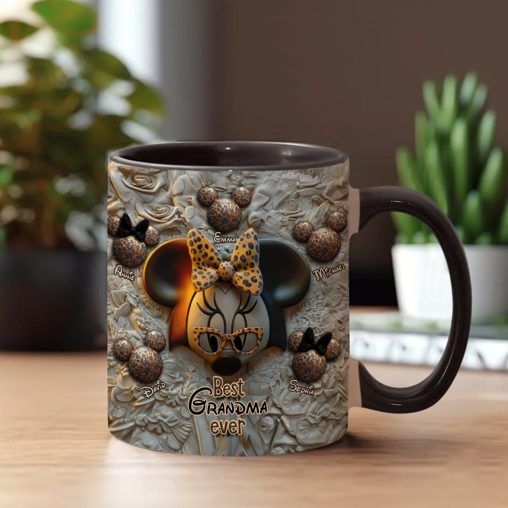 Best Grandma / Mom Ever - Personalized Mouse Accent Mug