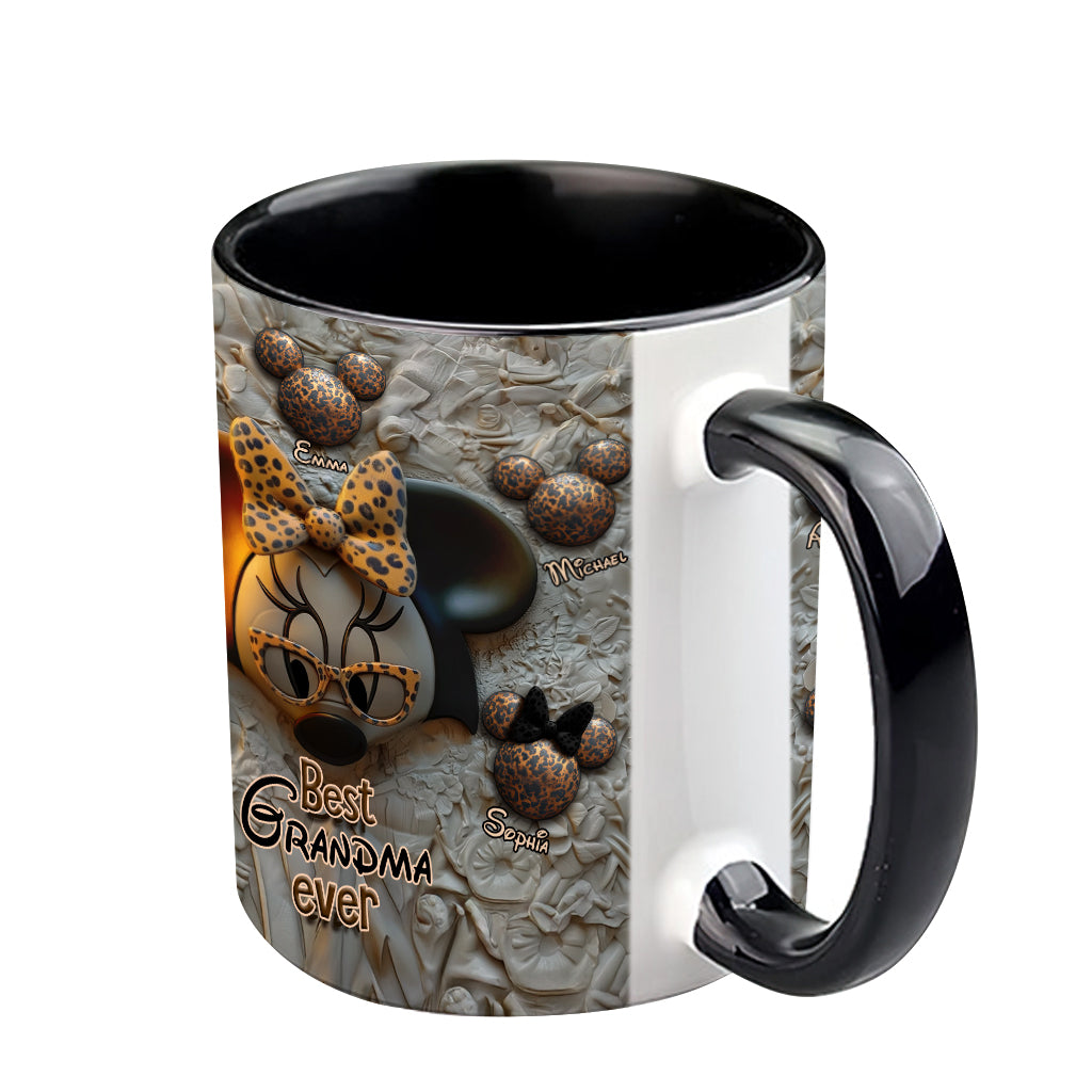 Best Grandma / Mom Ever - Personalized Mouse Accent Mug