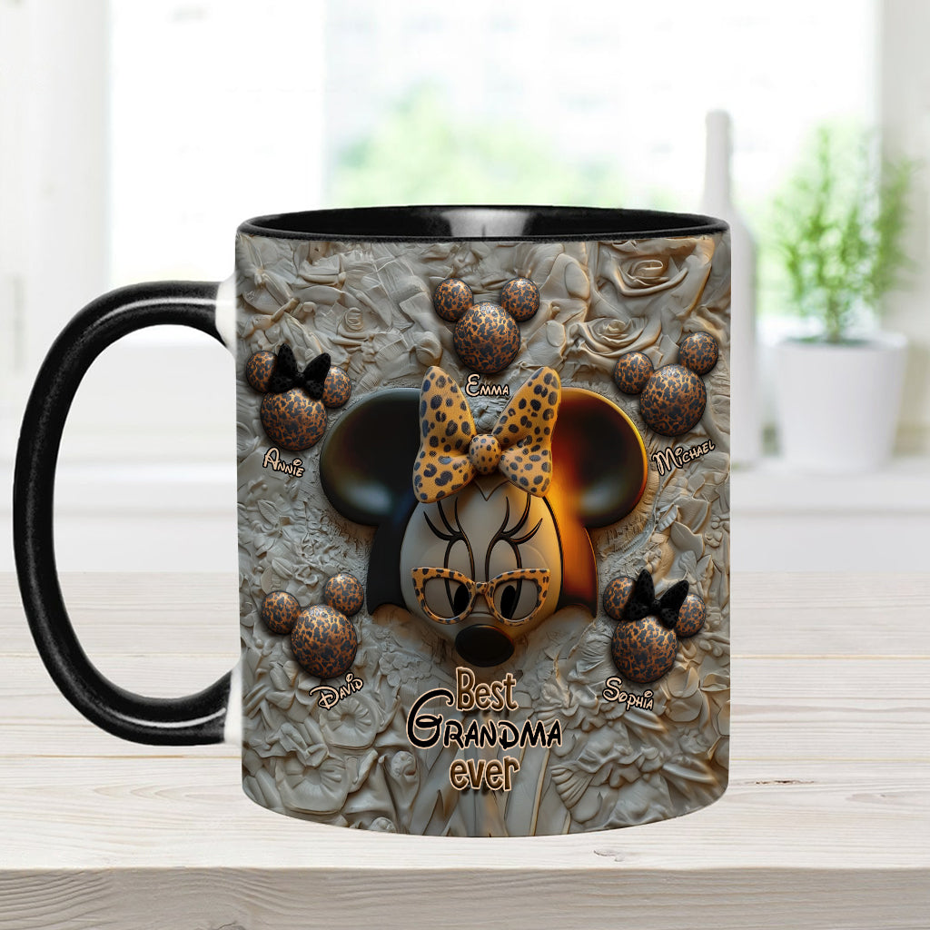 Best Grandma / Mom Ever - Personalized Mouse Accent Mug