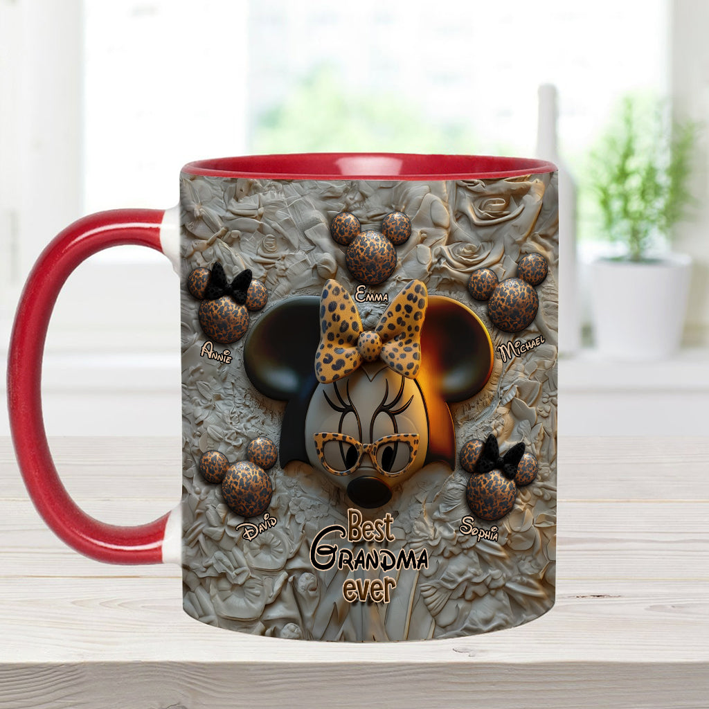 Best Grandma / Mom Ever - Personalized Mouse Accent Mug