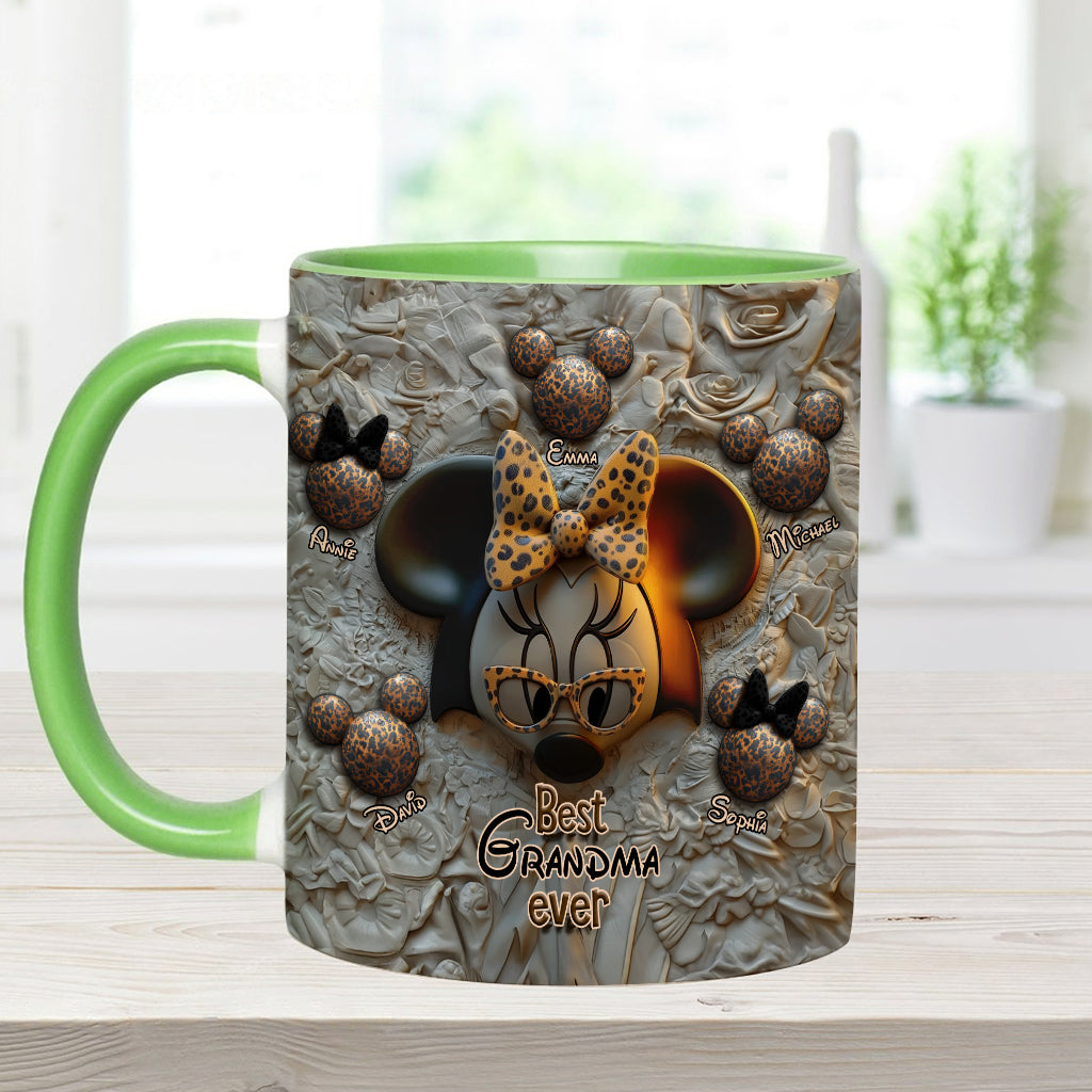 Best Grandma / Mom Ever - Personalized Mouse Accent Mug
