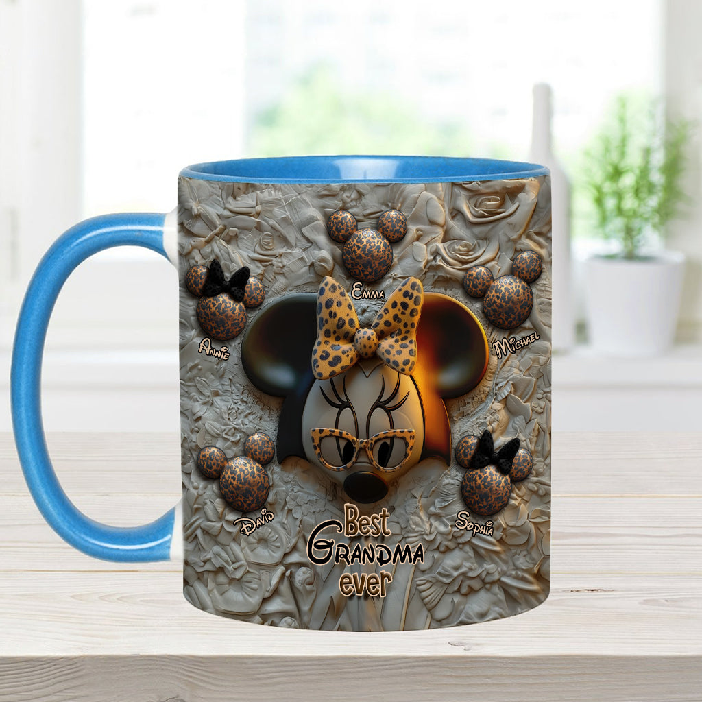 Best Grandma / Mom Ever - Personalized Mouse Accent Mug
