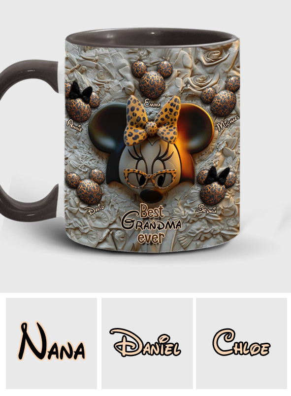 Best Grandma / Mom Ever - Personalized Mouse Accent Mug
