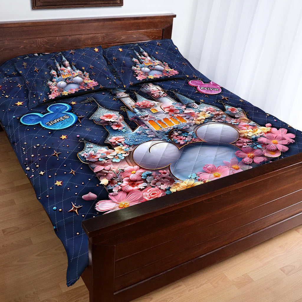 Best Grandma / Mom Ever - Personalized Mouse Quilt Set