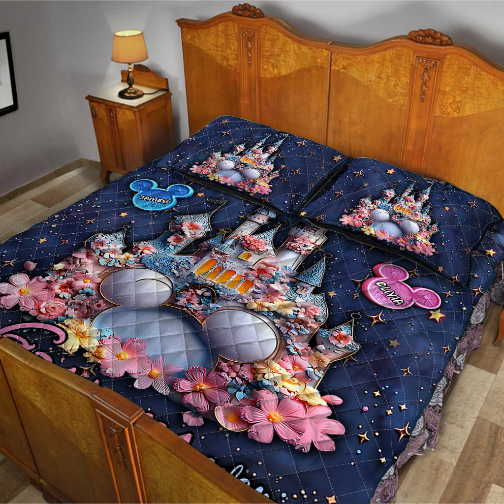 Best Grandma / Mom Ever - Personalized Mouse Quilt Set