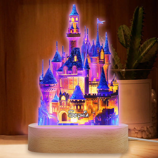 Magical Castle - Personalized Mouse Shaped Plaque Light Base