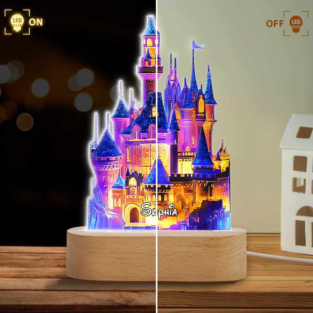 Magical Castle - Personalized Mouse Shaped Plaque Light Base