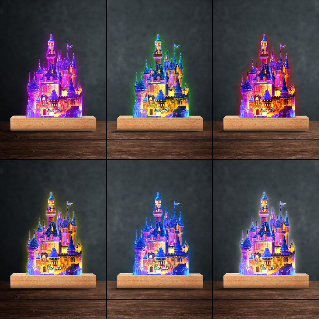 Magical Castle - Personalized Mouse Shaped Plaque Light Base