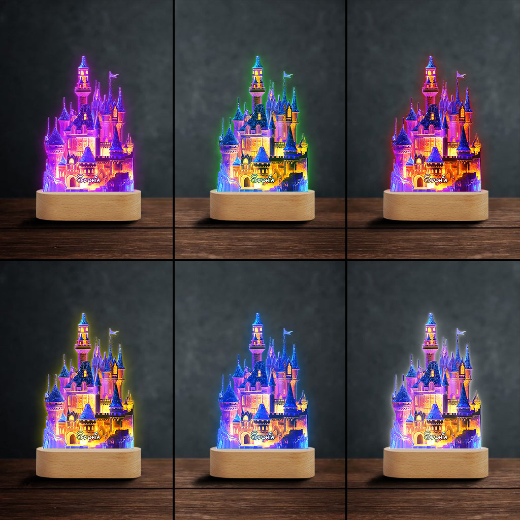 Magical Castle - Personalized Mouse Shaped Plaque Light Base