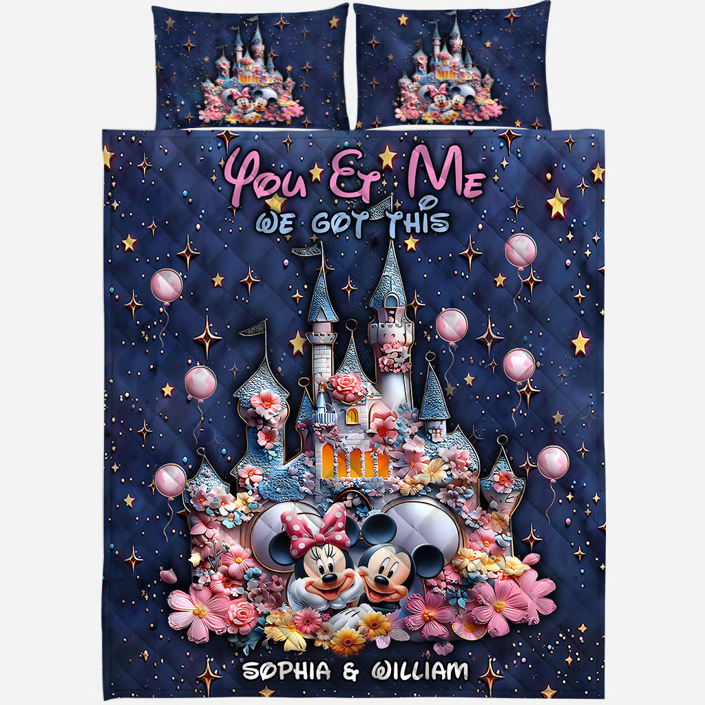 You And Me We Got This - Personalized Mouse Quilt Set