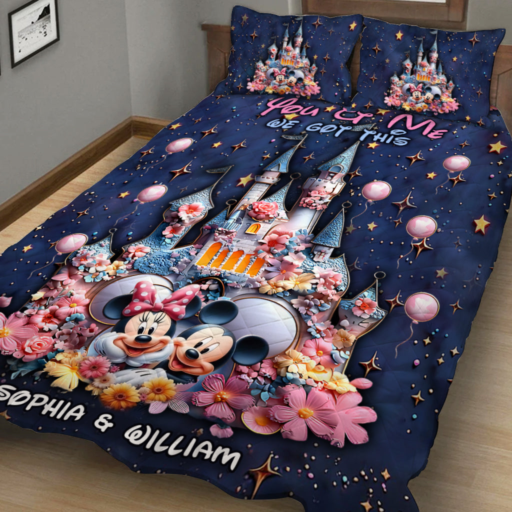 You And Me We Got This - Personalized Mouse Quilt Set