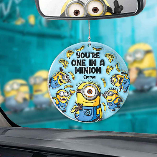 One In A Minion - Personalized Car Ornament