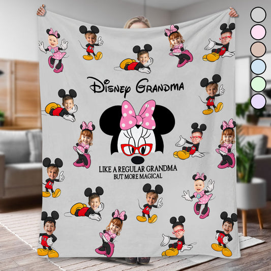 Mouse Ear Grandma Mom - Personalized Mouse Blanket