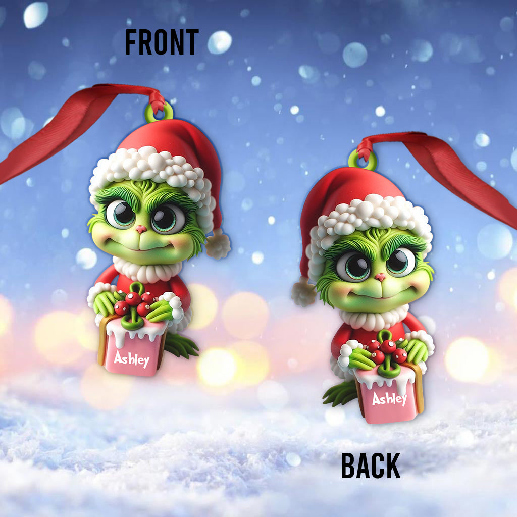 Merry Grinchmas - Personalized Stole Christmas Custom Shaped Ornament