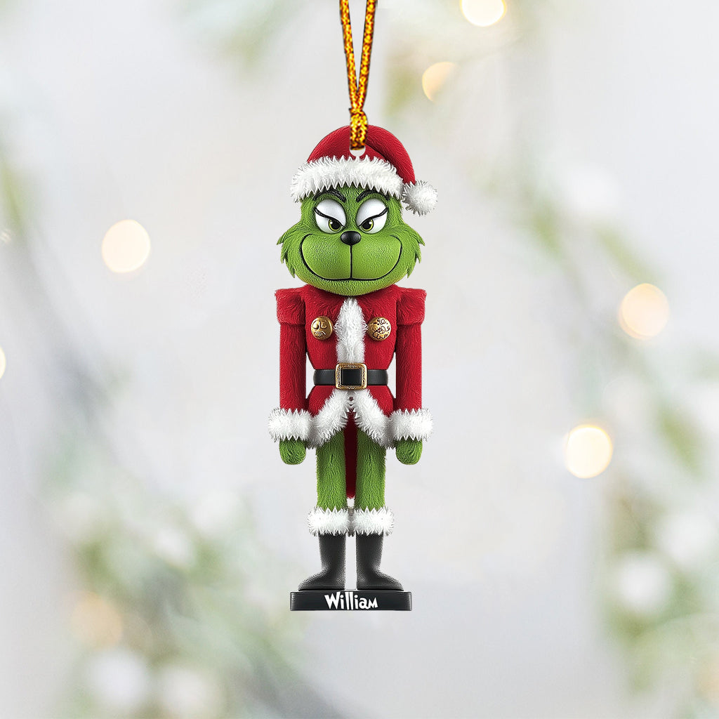Grinchy Cracker - Personalized Stole Christmas Ornament